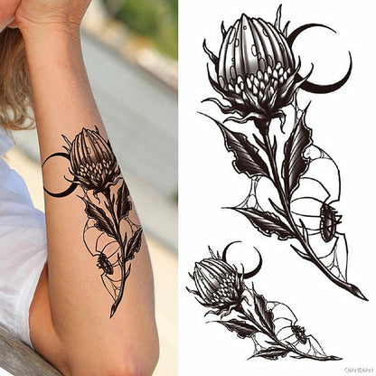 Flowers and Animals Body Tattoos