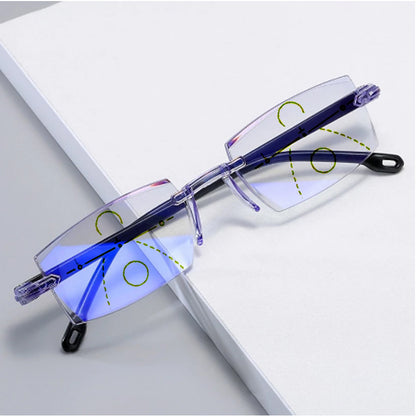 New Diamond-cut Bifocal Progressive Reading Glasses for Men