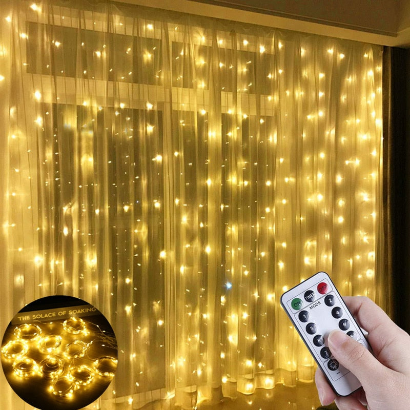 LED Curtain Garland Lights