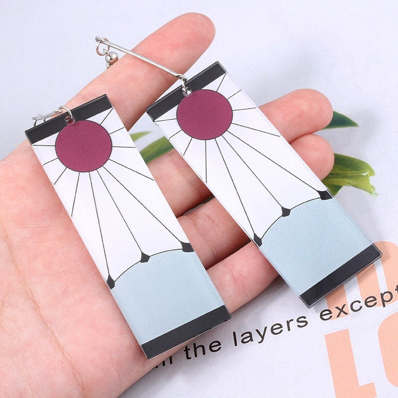 Acrylic Tanjiro Earrings