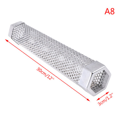 BBQ Stainless Steel  Perforated Mesh Smoker Tube