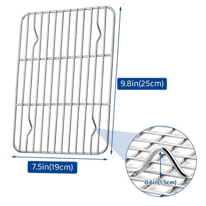 2pcs Steel Non-Stick Baking & Cooling Rack