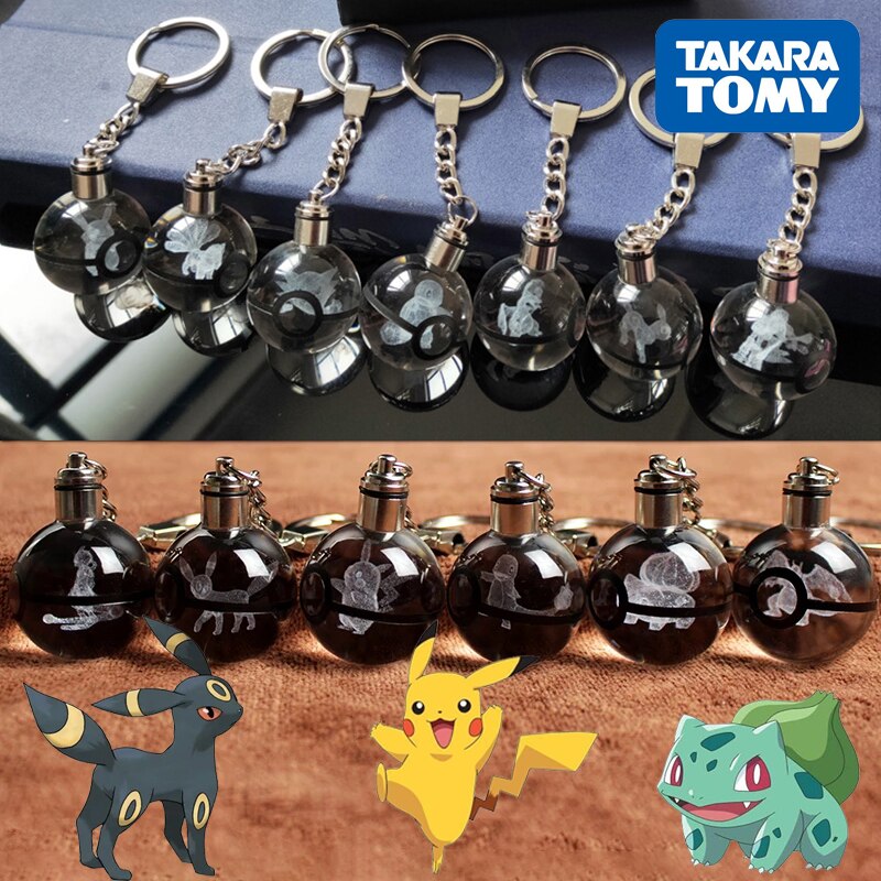 Anime LED Crystal Keychain