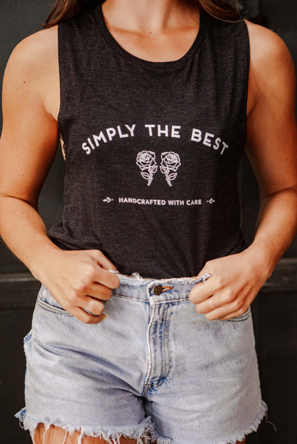 Simply the Bride | Simply the Best - Bachelorette Party Flowy Muscle Tanks