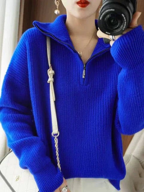 Turtleneck Zipper Sweater