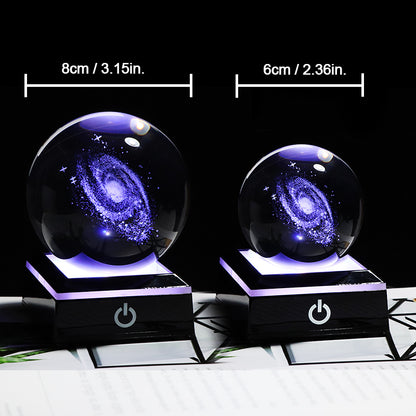 6/8cm Galaxy Miniature 3D Crystal Ball