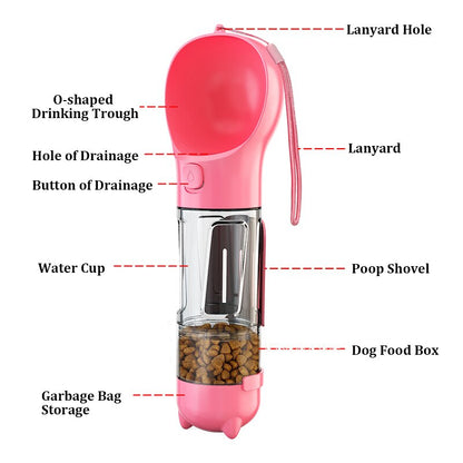 Pet Water Food Feeder Bottle