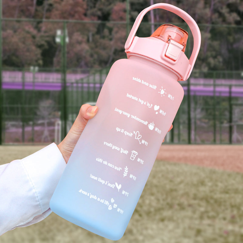 2L Large Capacity Water Bottle Straw Cup