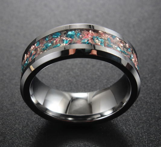 Mermaid Glass Tungsten Ring