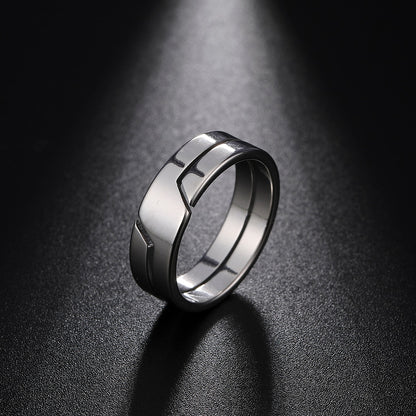 Silver Color Unisex Stainless Rings