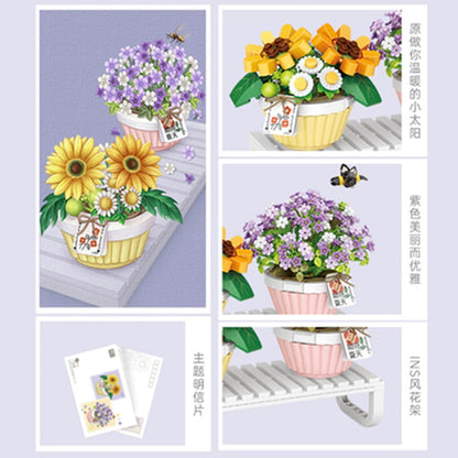 Flowers Model Building Blocks Decoration