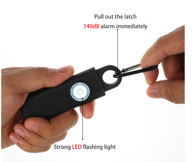 LED Light Keychain with Alarm