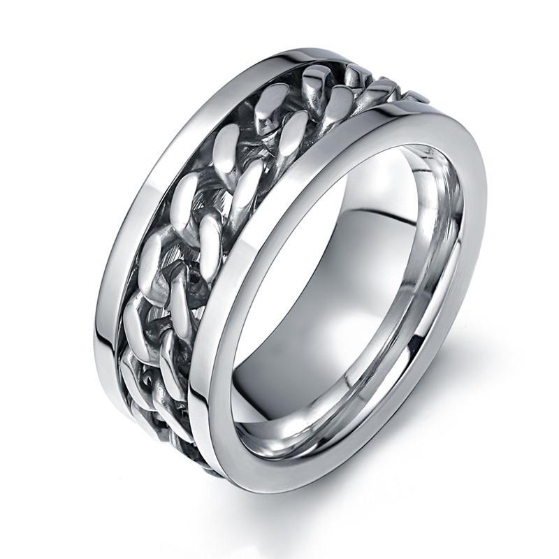 Stainless Steel Chain Spinner Ring