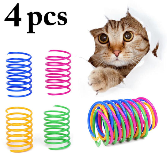 4pcs Funny Pet Toy Spring