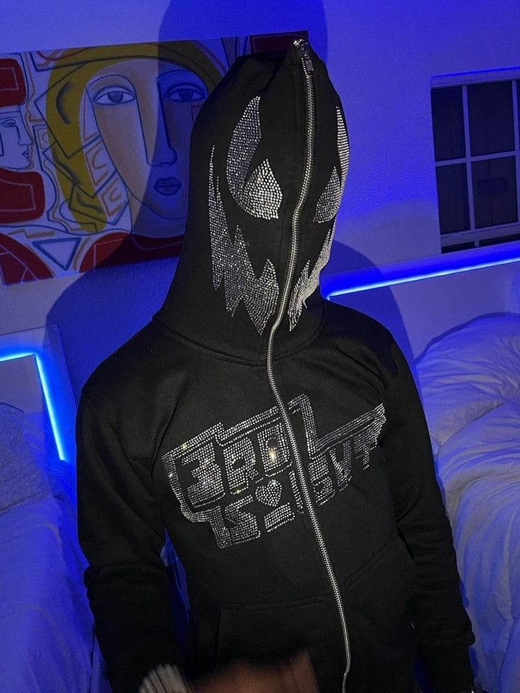 Rhinestone Skeleton Hoodies