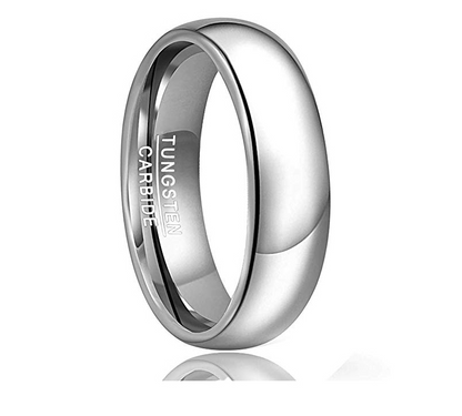 Classic Silver Tungsten Ring