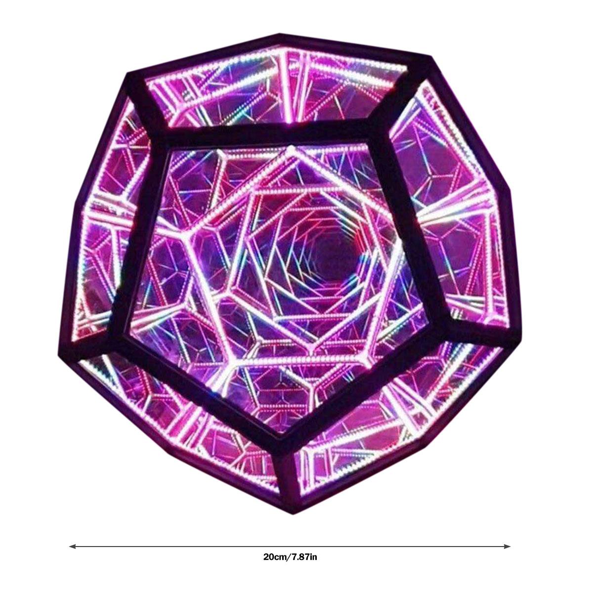 Infinite Dodecahedron Color Art Light