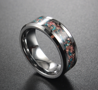 Mermaid Glass Tungsten Ring